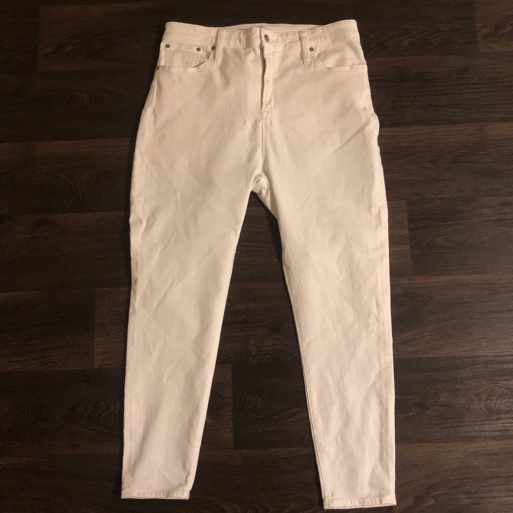 J. Crew Curvy Toothpick White Jeans